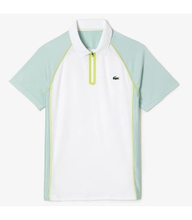 Lacoste Tennis Ultra Dry White   Green polo