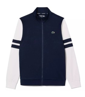 Casaco esportivo de tênis com zíper azul-marinho da Lacoste | Ipontennis