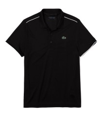 Lacoste Sport Noir Blanc Polo respirant | Ipontennis