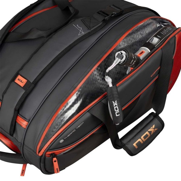 Raquetero Nox Luxury Open Series preta e vermelha | IPONTENNIS