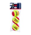 Bolsa de 3 pelotas Babolat de fieltro rojo