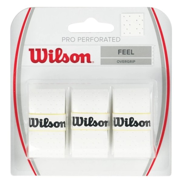 Set di 3 overgrip perforati Wilson Pro bianchi | IPONTENNIS