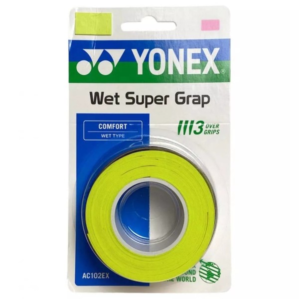 Pacco da 3 overgrip Yonex Wet Super Grap Verde | IPONTENNIS