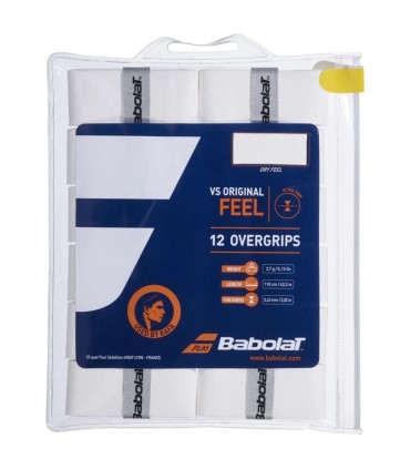 12 Overgrips Babolat VS Grip Original Branco | IPONTENNIS