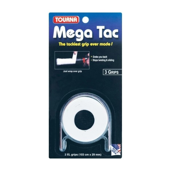 Set di 3 overgrip bianchi Tourna Mega Tac XL. | IPONTENNIS