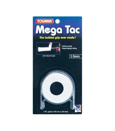Set di 3 overgrip bianchi Tourna Mega Tac XL. | IPONTENNIS