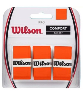 Pack de 3 sobregrips Wilson Pro Overgrip Naranja Burn 1