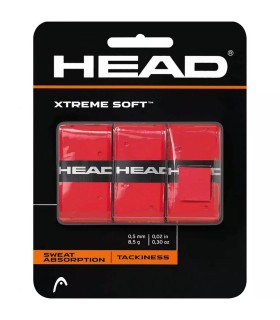 Pack de 3 sobregrips Head Xtreme Soft Rojo 1