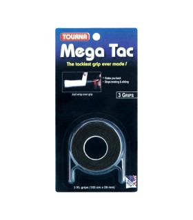 Jogo de 3 overgrips Tourna Mega Tac XL Preto | IPONTENNIS