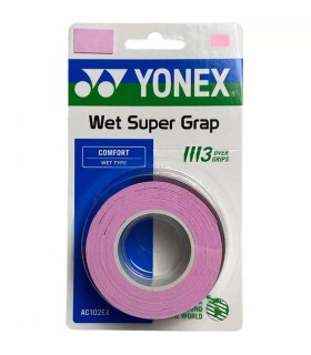 Yonex Wet Super Grap Rosa x 3 Sobregrips 1