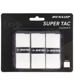 Pack de 3 sobregrips blancos Dunlop Super Tac 1