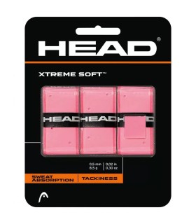 Pack de 3 sobregrips Head Xtreme Soft Rosa 1