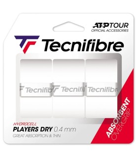 Pack de 3 Sobregrips Tecnifibre Players Dry Blanco 1