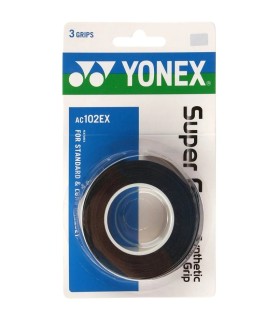 Pack de 3 sobregrips negros Yonex Super Grap 1