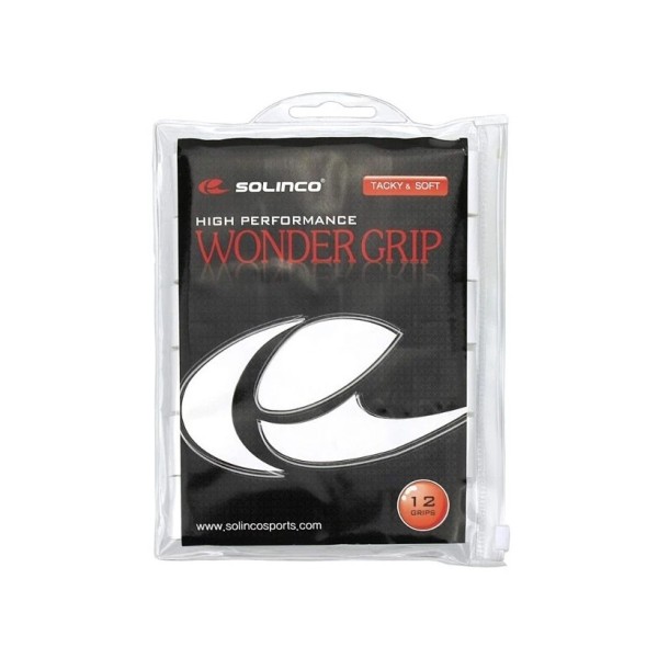 Pack de 12 overgrips brancos Solinco Wonder Grip. | IPONTENNIS