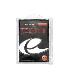 Set of 12 white Solinco Wonder Grip overgrips | IPONTENNIS