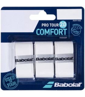 3 Sobregrips Babolat Pro Tour 2.0 Blancos 1