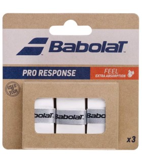 3 Sobregrips Babolat Pro Response Blancos 1