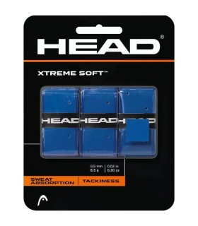 Pack de 3 sobregrips Head Xtreme Soft Azul 1