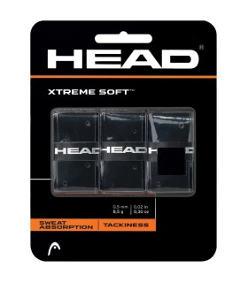 Pack de 3 sobregrips negros Head Xtreme Soft 1