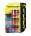 Paquete de 3 sobregrips Pro Kennex Super Wrap Rojo 1