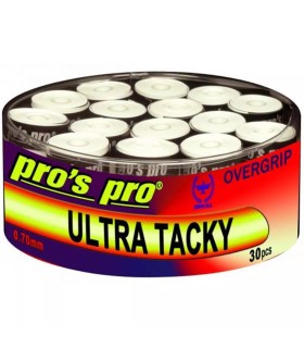 30 Sobregrips Pro's Pro Ultra Tacky Blancos 1