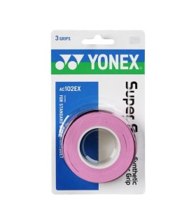 Pack de 3 Sobregrips Yonex Super Grap Rosa 1