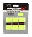 Pack de 3 sobregrips Bullpadel Sensogrip microperforados amarillos 1