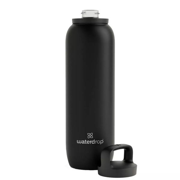 Waterdrop Black Thermal Bottle | Ipontennis