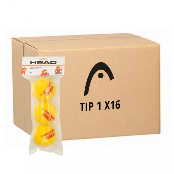 Scatola di 16 sacchetti da 3 palline di schiuma Head TIP 1 | IPONTENNIS