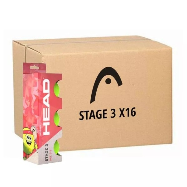 Box of 16x3 tennis balls HEAD TIP Red | IPONTENNIS