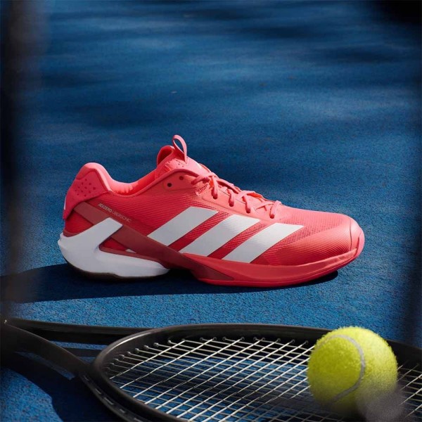 Adidas Adizero Ubersonic 5 Red Shoes | IPONTENNIS