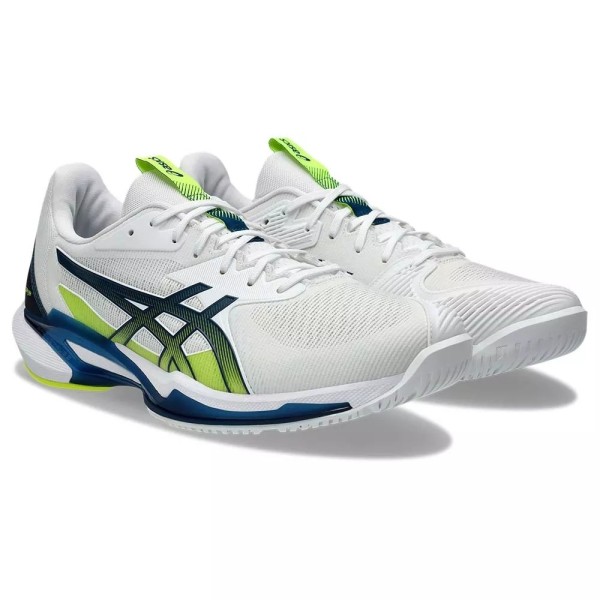 Asics Gel Solution Speed FF 3 White Yellow Blue shoes | IPONTENNIS