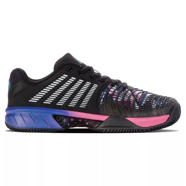 K-Swiss Express Light 3 Black Blue Pink paddle shoes | IPONTENNIS