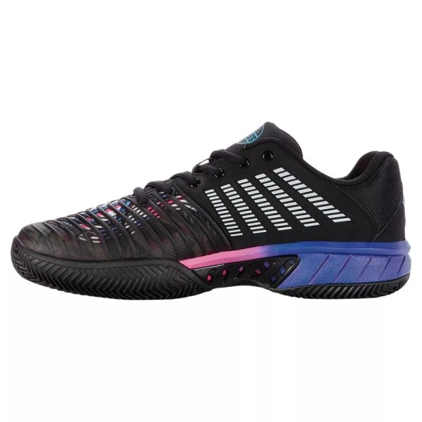 K-Swiss Express Light 3 Black Blue Pink paddle shoes | IPONTENNIS
