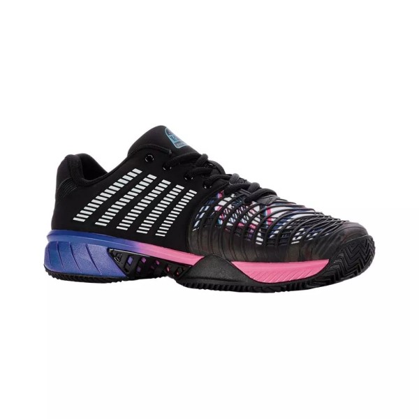 K-Swiss Express Light 3 Black Blue Pink paddle shoes | IPONTENNIS