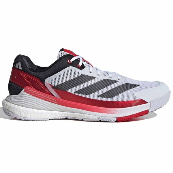 Zapatillas de pádel Adidas Crazyquick Boost blanco/negro/rojo 1