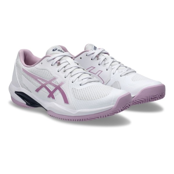 Asics Solution Swift FF 2 Clay White Pink Ube Women's Shoes | IPONTENNIS