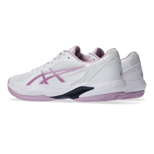 Asics Solution Swift FF 2 Clay White Pink Ube Women's Shoes | IPONTENNIS