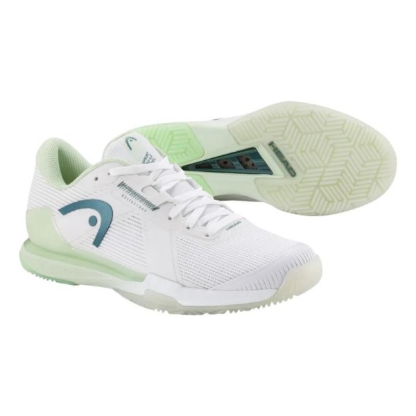 Head Sprint Pro 4.0 White Green Women's Shoes | IPONTENNIS