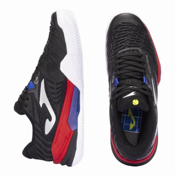 Joma Roland 2401 Black Red Shoes | IPONTENNIS