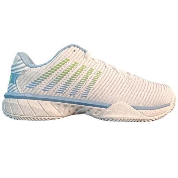 K-swiss Hypercourt Express 2 HB Clay White Blue Green Women's Shoes | IPONTENNIS