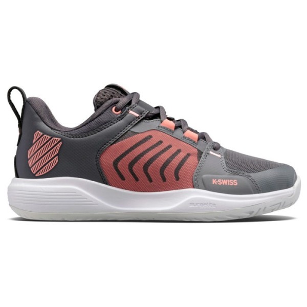 K-Swiss Ultrashot Team Gray Pink Women's Shoes | IPONTENNIS