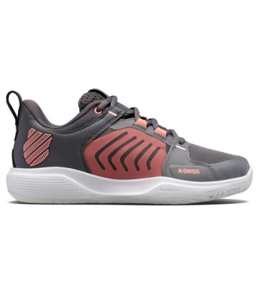 Zapatillas Kswiss Ultrashot Team Gris Rosa Mujer Oferta + Barato 1