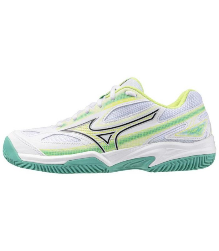 Mizuno Break Shot 4 Clay White Black Lime Women's Tennis Shoes | IPONTENNIS