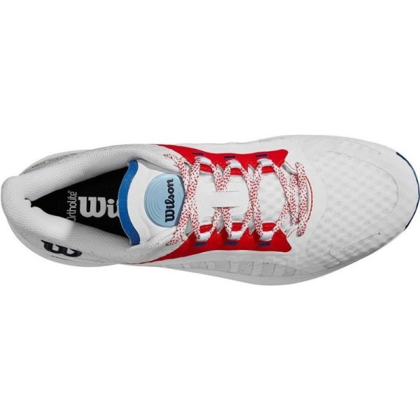 Zapatillas Wilson Hurakn Pro Blanco Rojo Azul Oferta + Barato 4
