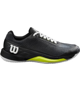 Wilson Rush Pro 4.0 Clay Black White Yellow shoes | IPONTENNIS