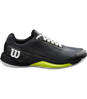 Wilson Rush Pro 4.0 Clay Black White Yellow shoes | IPONTENNIS