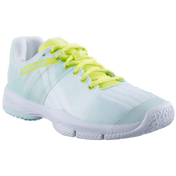 Zapatillas Babolat Sensa Azul Amarillo Fluor Mujer Oferta + Barato 4