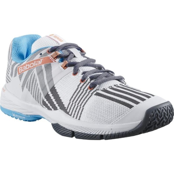 Babolat Sensa White Turquoise Women's Shoes | IPONTENNIS